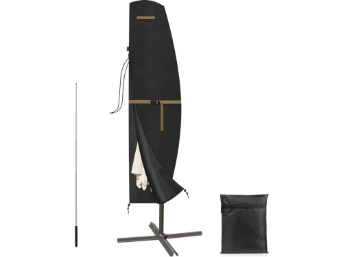 Beschermhoes voor parasol, 3 m, zweefparasol, parasolafdekking, weerbestendig