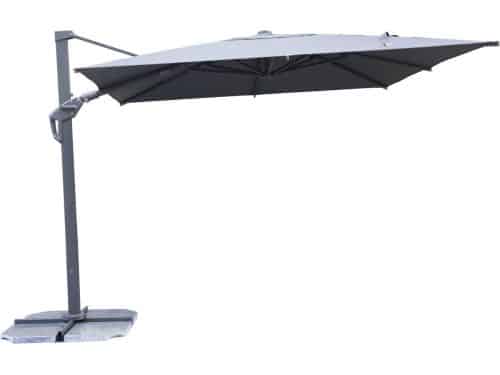 Bestgarden Zweefparasol King Roma - Tuinmeubelen - 3x3 m Antraciet