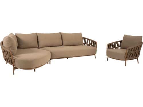 Biarritz chaise longue loungeset 3 delig amber 4 Seasons Outdoor