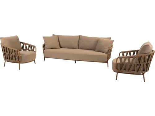Biarritz stoel bank loungeset 3 delig amber 4 Seasons Outdoor