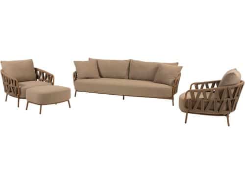 Biarritz stoel bank loungeset 4 delig amber 4 Seasons Outdoor