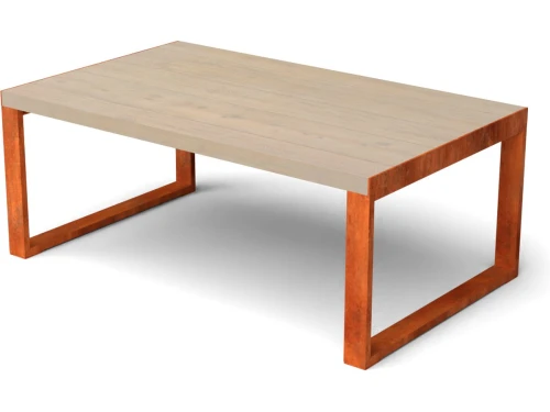 Bidru bijzettafel cortenstaal met hout 1150x700x450 mm