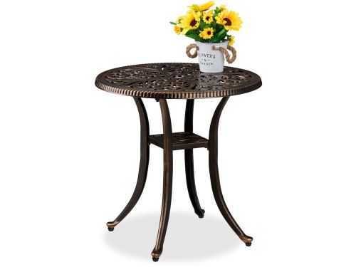 bijzettafel buiten - Ø 53 cm - weerbestendig - gegoten