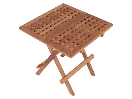 Bijzettafel van Teakhout - Inklapbare Outdoor Meubel tafel - 50