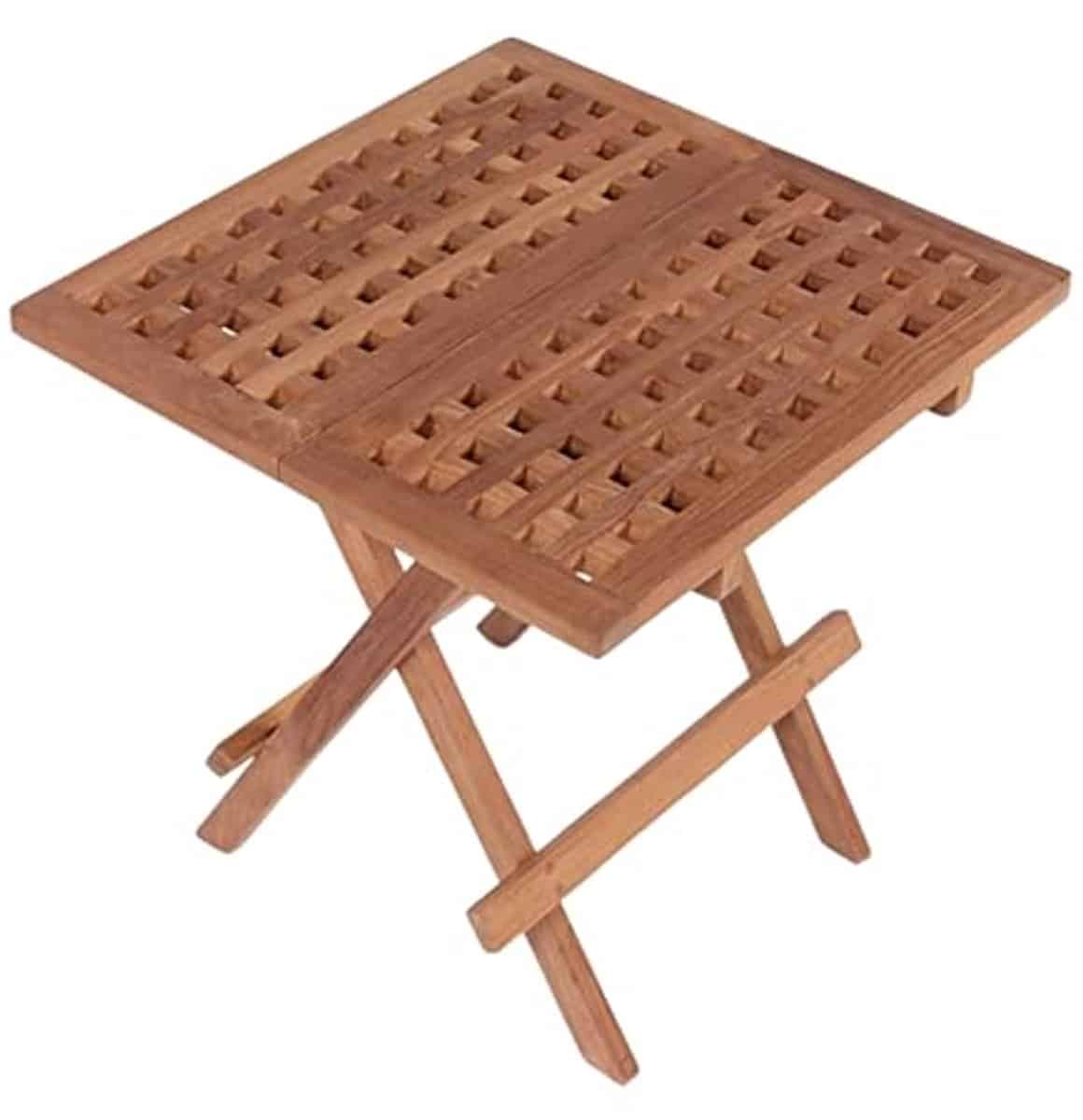 bijzettafel van teakhout inklapbare outdoor meubel tafel 50