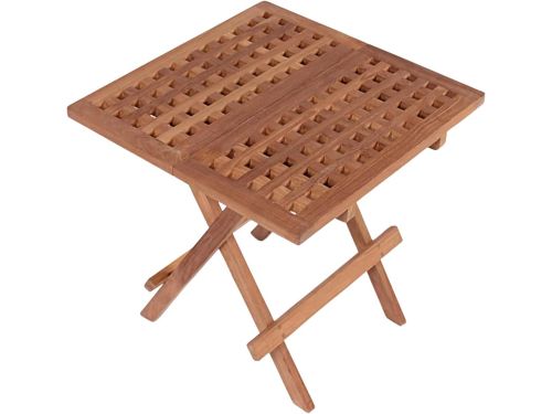 Bijzettafel van Teakhout - Inklapbare Outdoor Meubel tafel - 50