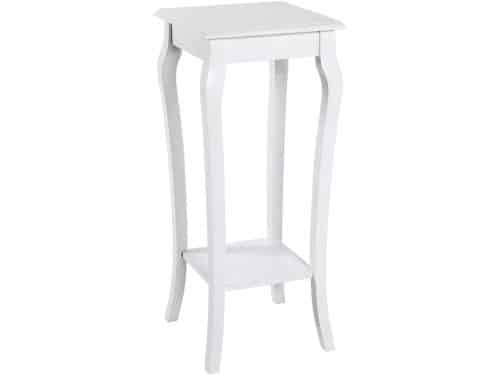 Bijzettafel Wit Massief Hout en MDF Kuststijl 30x71x30 cm