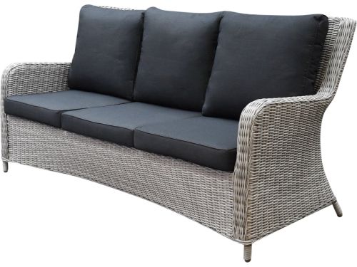 Bilbao 3-zitsbank wit grijs