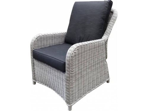 Bilbao lounge tuinstoel verstelbaar wit grijs
