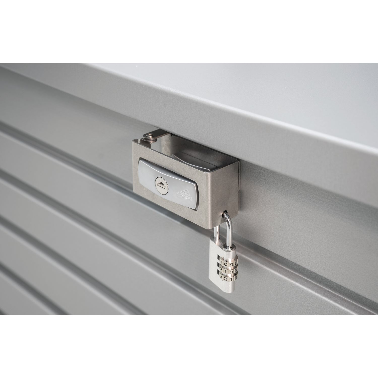 biohort kussenbox pakket box kit metaal grijs 16,5×26,5x5cm