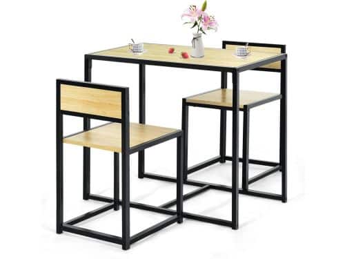 Bistroset 3-delig met Tafel en 2 Barkrukken, Smalle Bartafel met