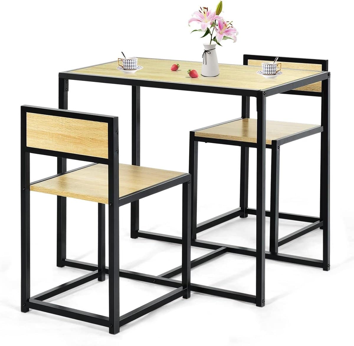 bistroset 3 delig met tafel en 2 barkrukken, smalle bartafel met