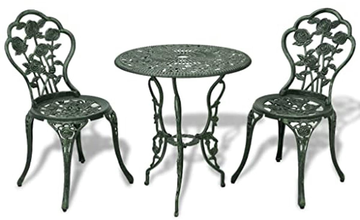 bistroset 3 delig van gietaluminium luxe tuinmeubel set voor balkon