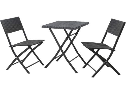 Bistroset 3-delig voor Balkon en Tuin - Ruimtebesparende Inklapbare Tuinmeubelen