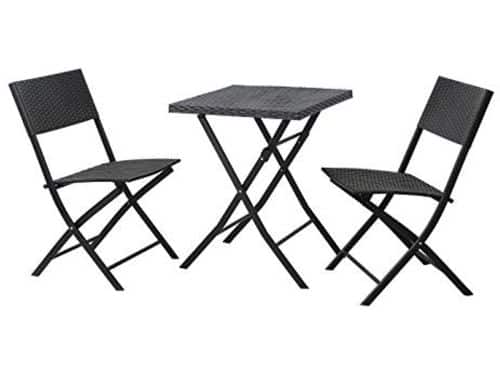Bistroset 3-delig voor Balkon en Tuin - Ruimtebesparende Inklapbare Tuinmeubelen