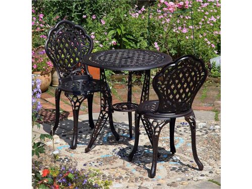 Bistroset in Antiek Brons - Weerbestendig Tuinmeubel met 2 Stoelen