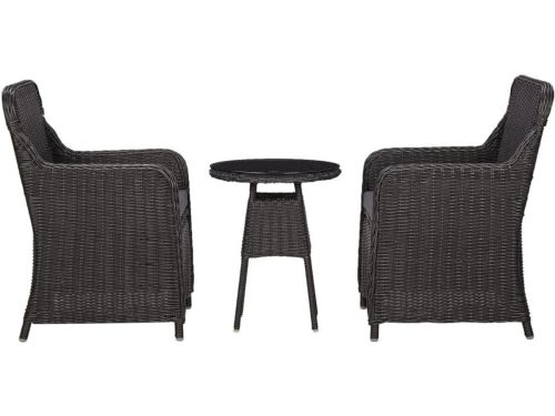 Bistroset met Kussens 3-delig Tuinmeubelset Voor Balkon en Terras