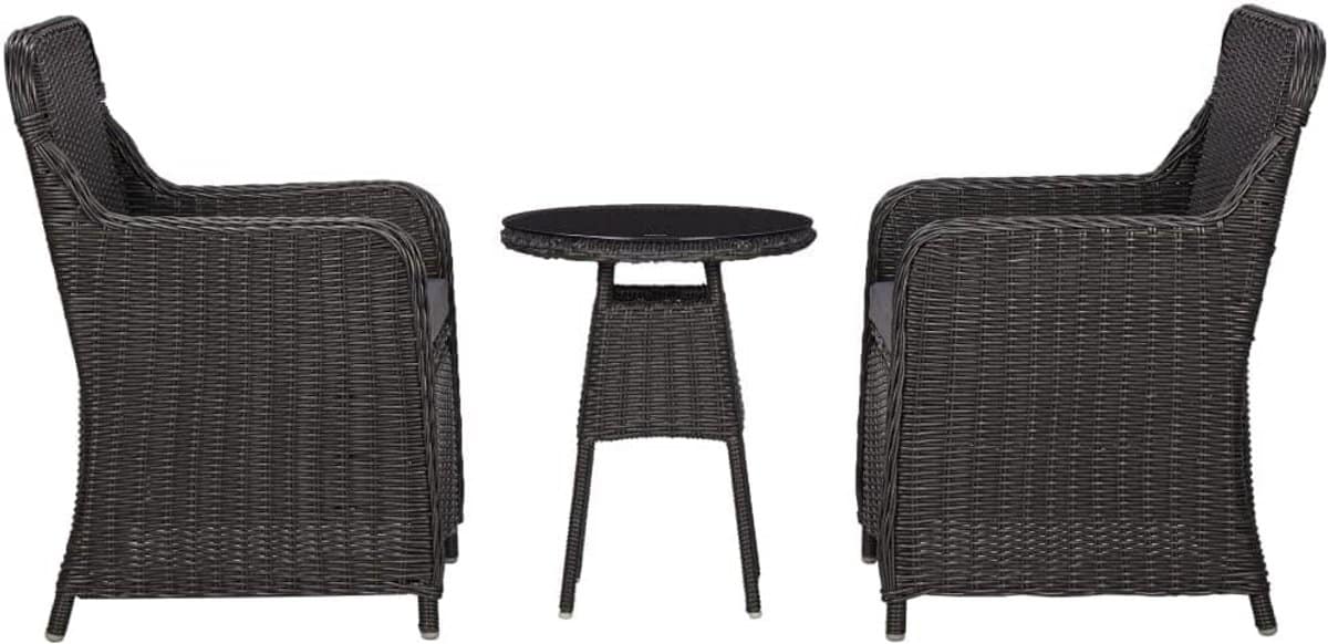 bistroset met kussens 3 delig tuinmeubelset voor balkon en terras
