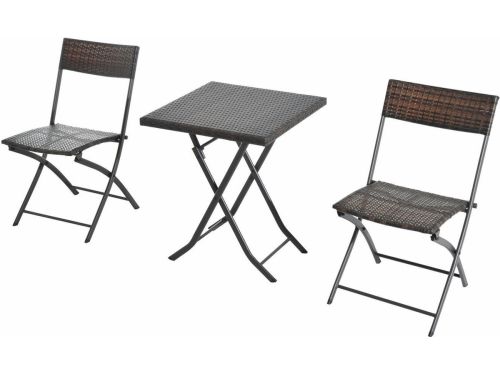 Bistroset Polyrotan 3 DLG. Balkon set Bruin