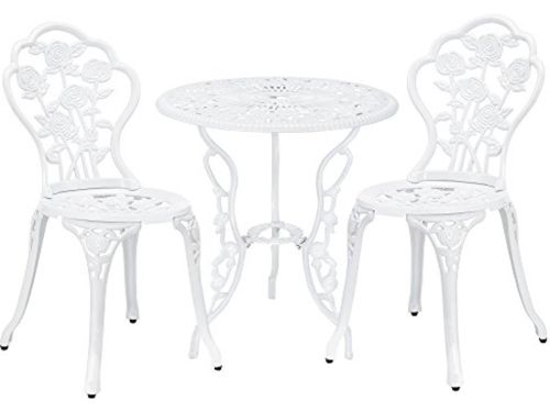 Bistroset voor 2 Personen - 3-delige Balkonset in Wit