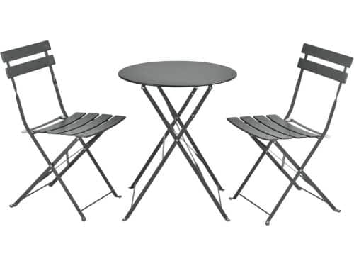 Bistroset voor Balkon of Terras met 2 Stoelen en 1