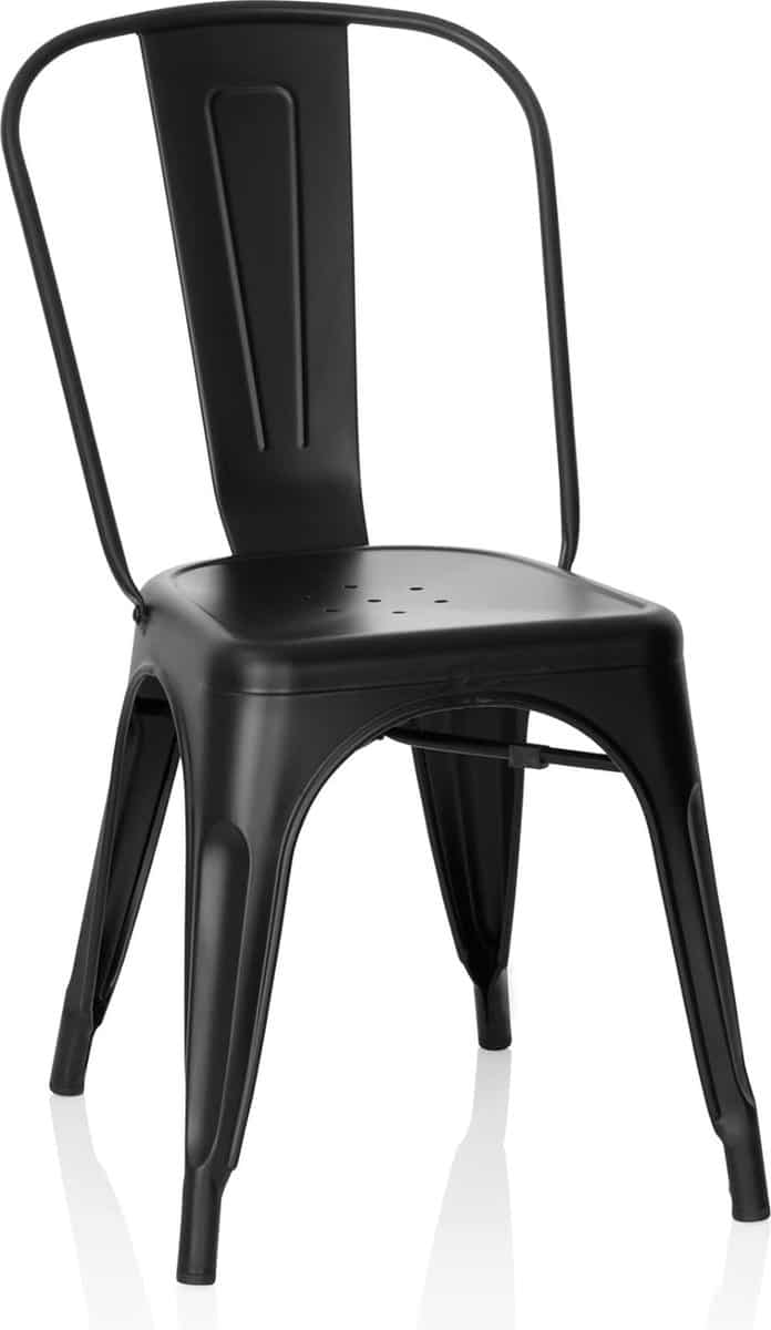bistrostoel vantaggio brush metaal mat zwart bistrostoel in industrieel design