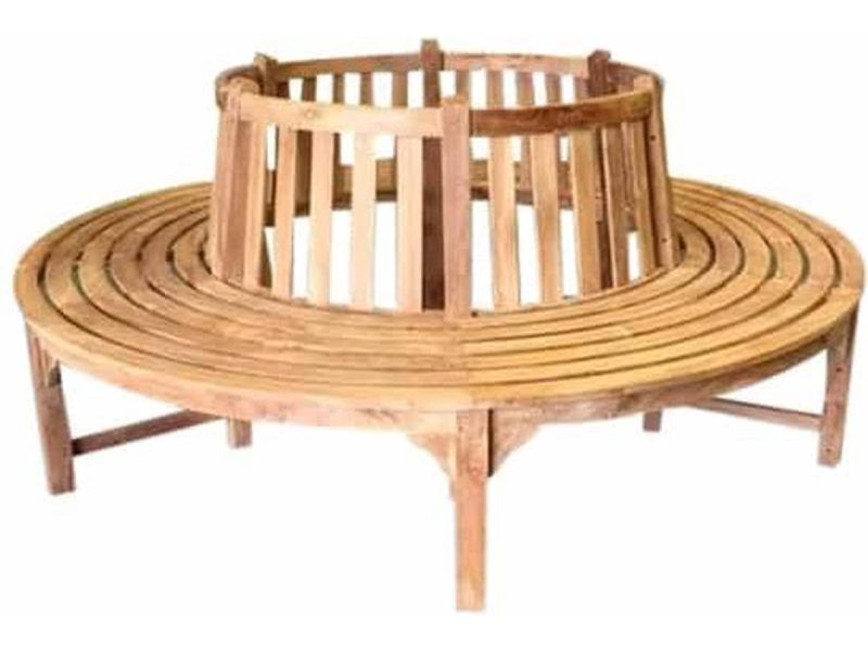Boombank 180 cm rond teak