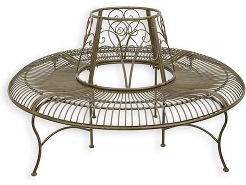 Boombank - ijzeren Bank - Ronde Tuinbank - Tuinmeubel