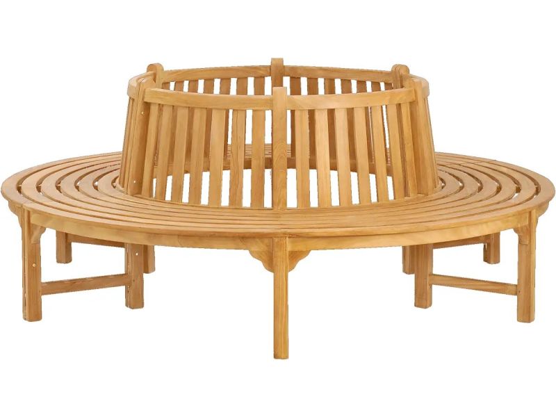 Boombank Rond 220cm | Teakhout
