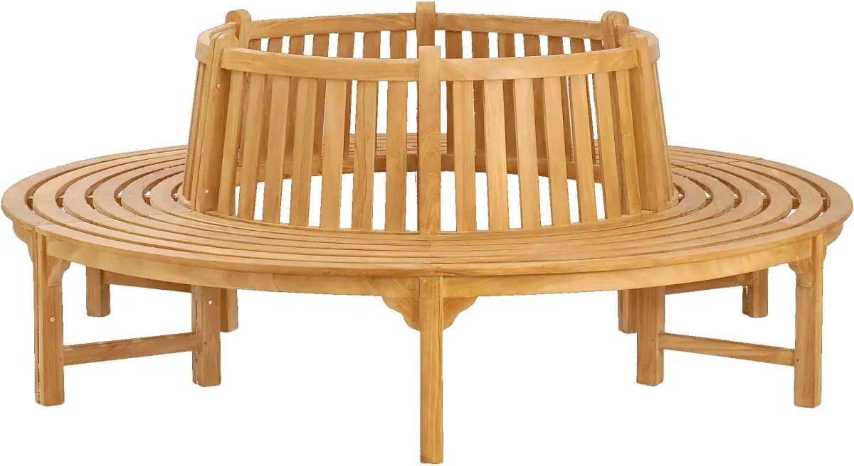 boombank rond 220cm | teakhout