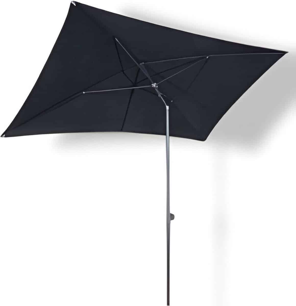 borek ancona stokparasol rechthoek 135×215 cm zwart