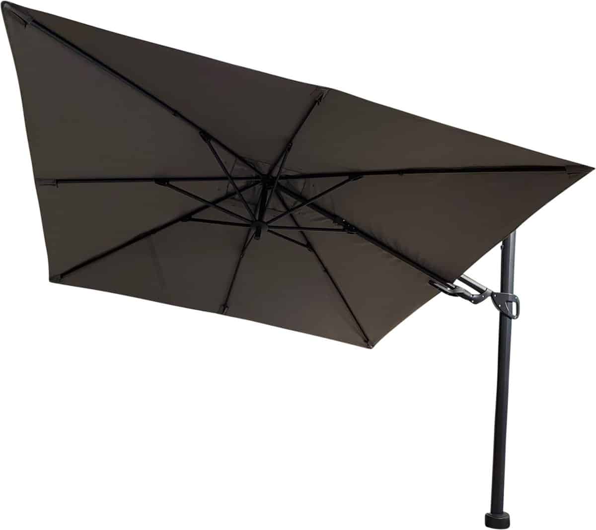borek barletta vrijhangende zweefparasol grijs 3×3 m