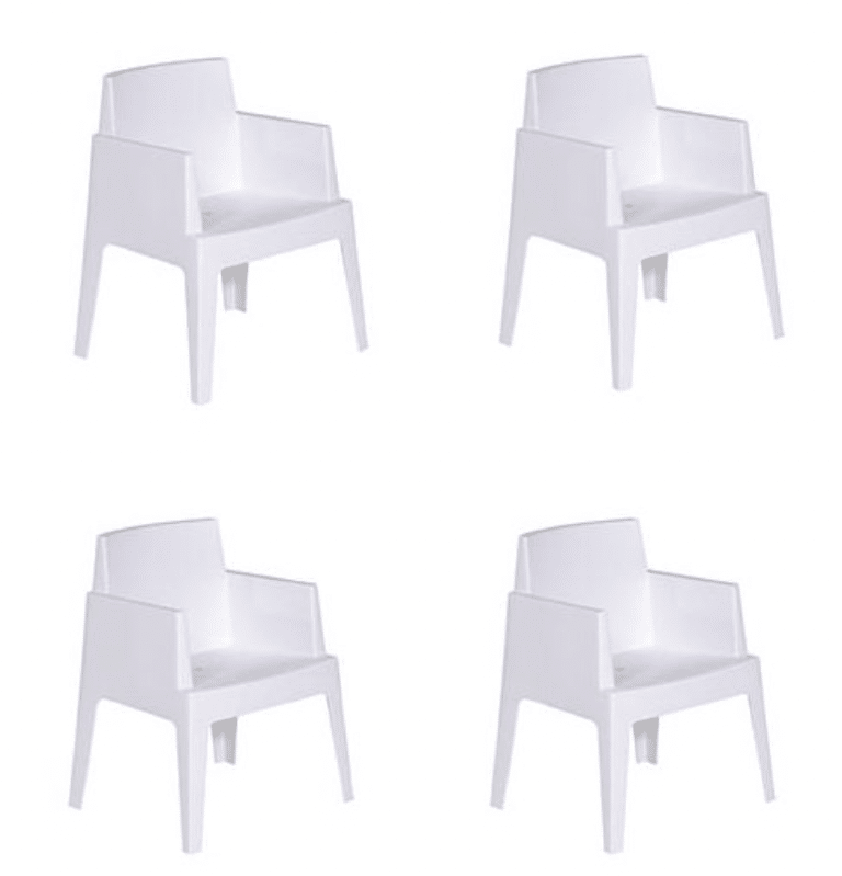 box tuinstoel wit 4 stuks tuinmeubel garden impressions garden impressions