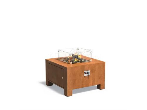 Brann Vuurtafel Gas Cortenstaal 80x80x50cm