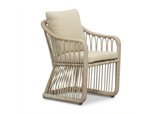 Bruno dining tuinstoel | wicker | Mexican Sand