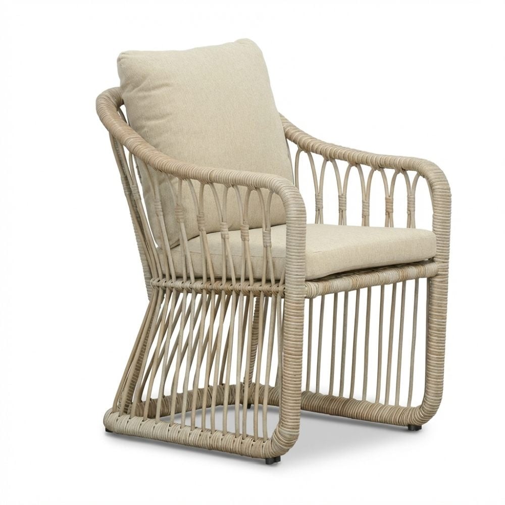 bruno dining tuinstoel | wicker | mexican sand
