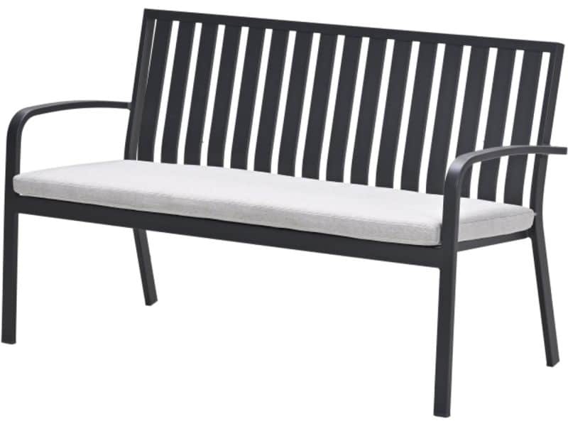 Bruno parkbank - aluminium - carbon black - valley sand
