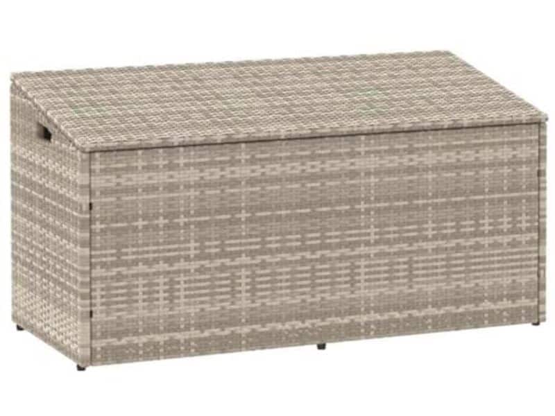 Buiten opslagbox 110x50x58cm van poly rattan - Tuin kussen opbergdoos