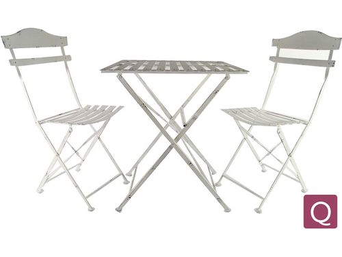 Buitengewoon Boet - Bistroset - Jody - Wit - Aluminium