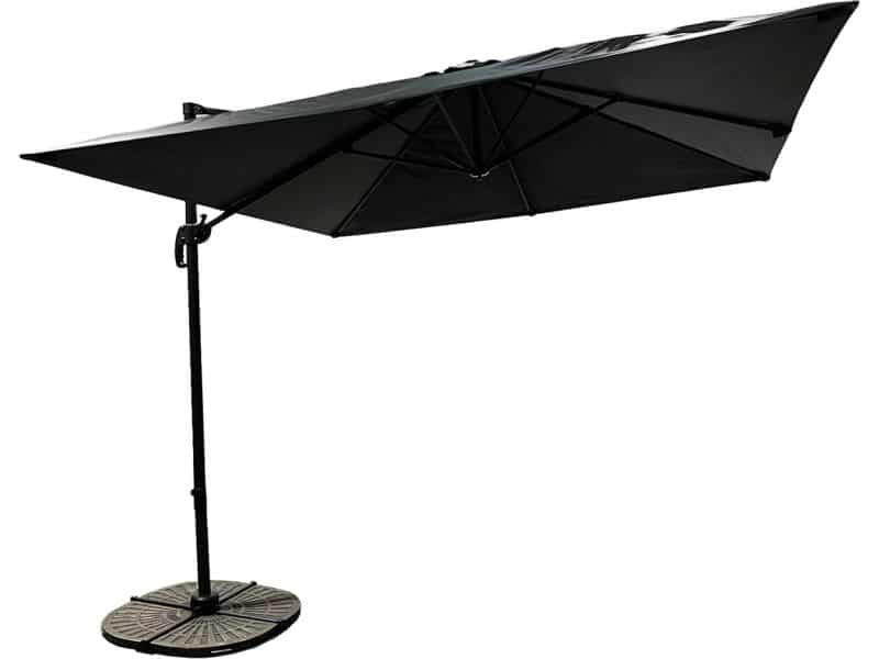 Buitenkado Pro Zweefparasol - 3x3m - Aluminium - Grijs