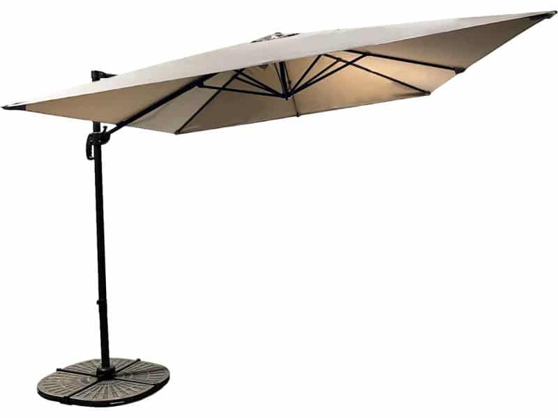 Buitenkado Pro Zweefparasol - 3x3m - Aluminium - Taupe