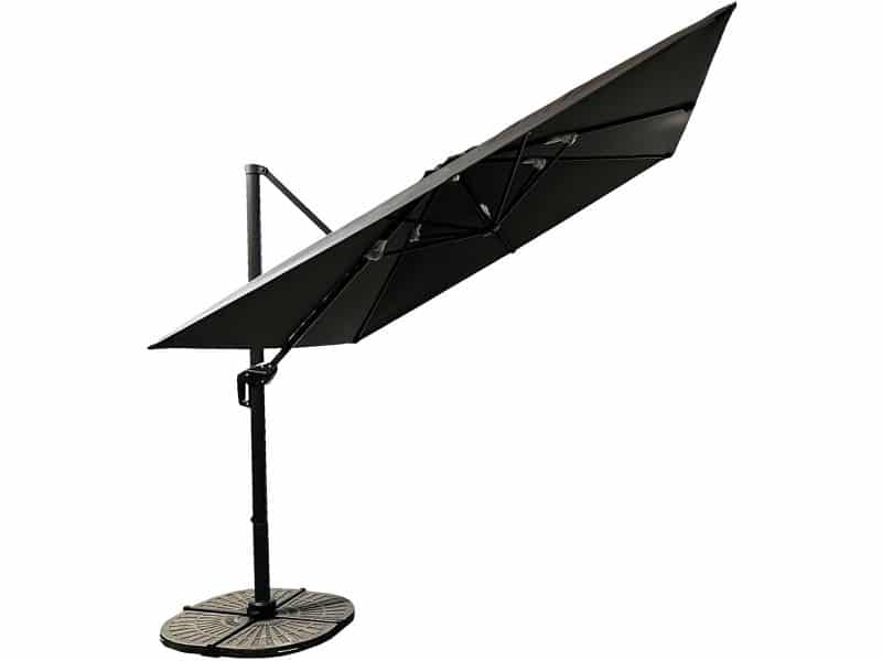 Buitenkado Ultimate Zweefparasol - 3x3m - Aluminium - Grijs