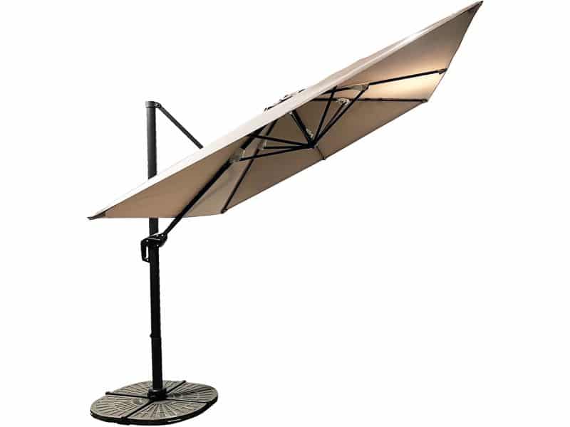Buitenkado Ultimate Zweefparasol - 3x3m - Aluminium - Taupe