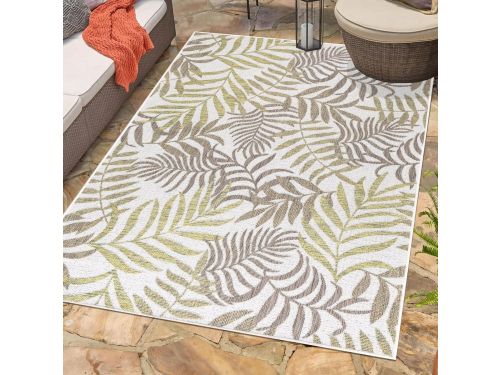 Buitenkleed Beige Palmboom Patroon Rechthoekig 140x200 cm voor Terras