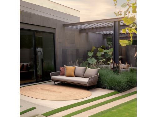 Buitenkleed Jute Ovaal Outdoor Breeze Naturel 160 x 230cm Mrcarpet