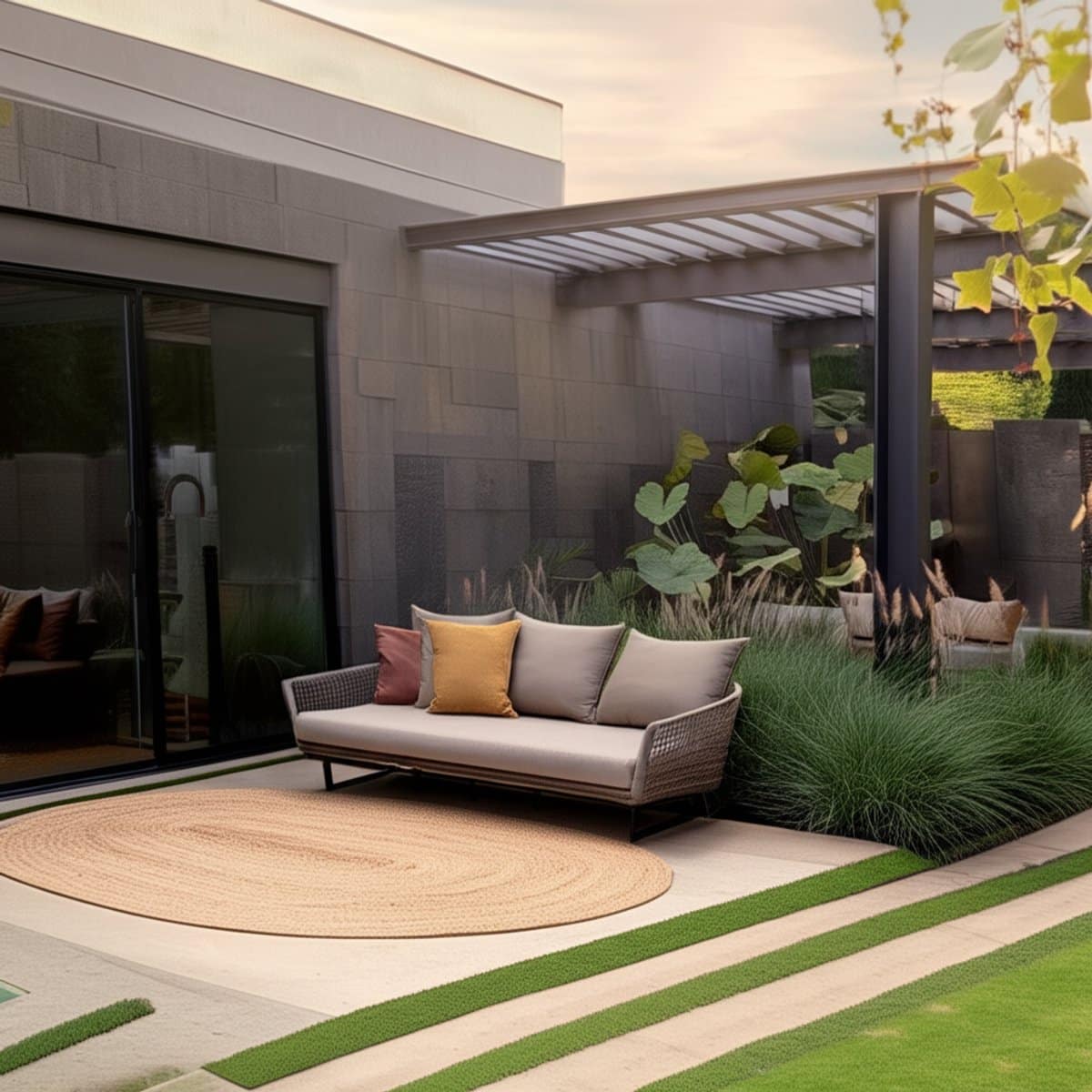 buitenkleed jute ovaal outdoor breeze naturel 160 x 230cm mrcarpet