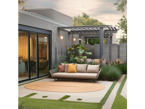 Buitenkleed Jute Ovaal Outdoor Breeze Naturel 240 x 340cm Mrcarpet