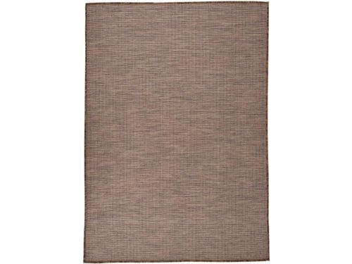 Buitenkleed platgeweven 160x230 cm Bruin - Weerbestendig Terraskleed