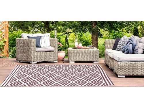 Buitenkleed Rechthoekig Bruin 150x240 cm - Weerbestendig Terrastapijt voor Tuin