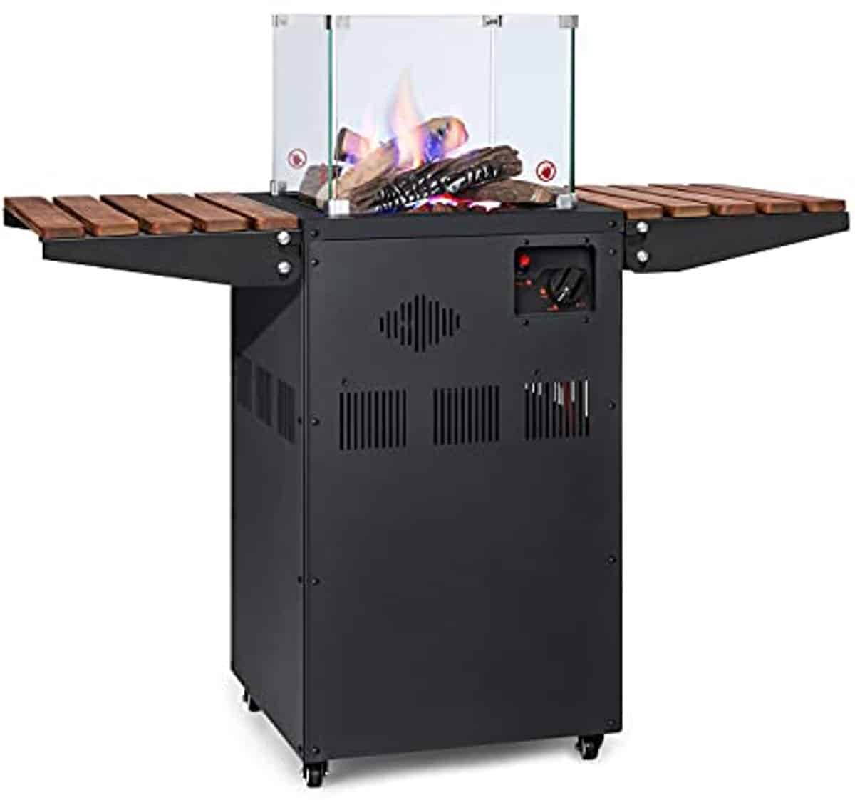 buitenverwarming met 8 kw verwarming, opklapbare tafels, gehard glas en